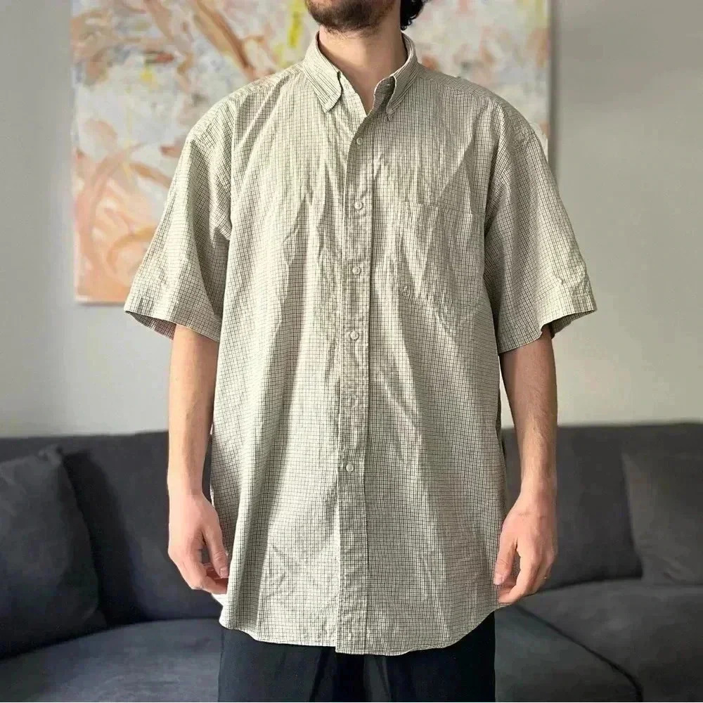 Vintage Brooks Brothers Button Down Sport Shirt - Beige - Size L - Picture 2 of 7